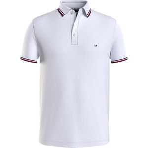 Tommy Hilfiger 1985 Rwb Tipped Slim Polo, heren poloshirt, wit -  Maat: M