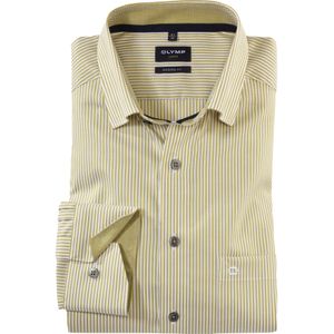 OLYMP Luxor modern fit overhemd, structuur, limoen gestreept