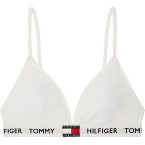 Tommy Hilfiger dames Tommy 85 triangel BH, katoen gevoerd, wit -  Maat: L