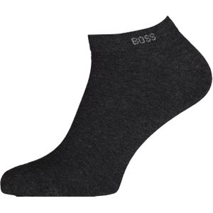 BOSS enkelsokken (2-pack), heren sneaker sokken katoen, antraciet grijs -  Maat: 39-42
