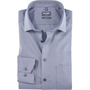 OLYMP Luxor modern fit overhemd, structuur, bleu dessin