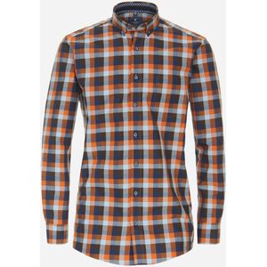 3 voor 99 | Redmond comfort fit overhemd, popeline, blauw geruit