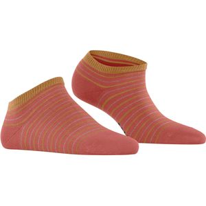 FALKE Stripe Shimmer dames sneakersokken, kreeftoranje (lobster) -  Maat: 35-38