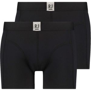 RJ Bodywear Pure Color Jort boxer (2-pack), heren boxer lang, zwart -  Maat: XL