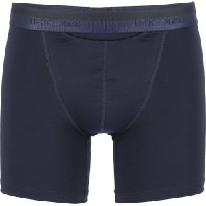 HOM HO1 long boxer briefs (1-pack), heren boxer lang met horizontale gulp, navy blauw -  Maat: XL