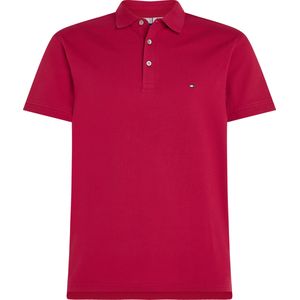 Tommy Hilfiger 1985 Slim Polo, heren poloshirt, donker roze-rood -  Maat: S