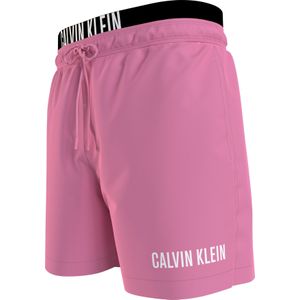 Calvin Klein Medium Drawstring double waistband swimshort, heren zwembroek, roze