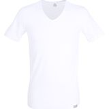 Gotzburg heren T-shirt slim fit V-hals 95/5 (1-pack), stretch ondershirt, wit -  Maat: L