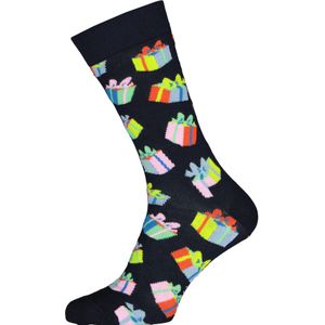 Happy Socks Birthday Gift Sock, unisex sokken, blauw met cadeautjes - Unisex - Maat: 41-46