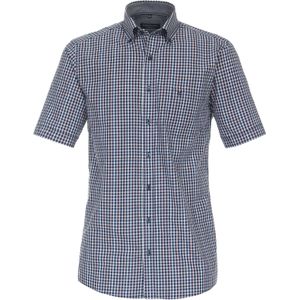 CASA MODA Sport comfort fit overhemd, korte mouw, chambray, rood geruit
