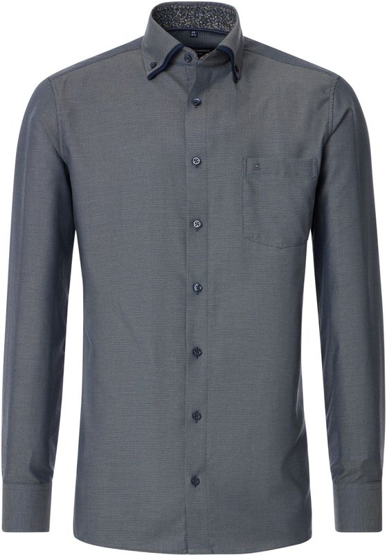 CASA MODA modern fit overhemd, structuur, groen