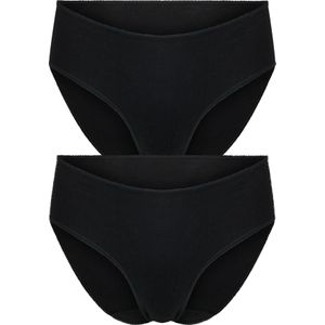 RJ Bodywear Everyday dames Vlissingen midi slip (2-pack), zwart
