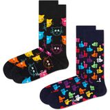 Happy Socks Classic Cat Socks (2-pack), unisex sokken - Unisex - Maat: 41-46