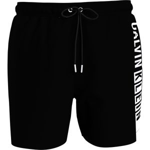 Calvin Klein Medium Drawstring swimshort, heren zwembroek, zwart dessin -  Maat: XXL