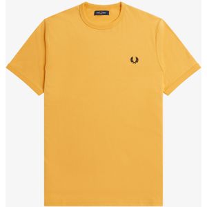 Fred Perry Ringer regular fit T-shirt M3519, korte mouw O-hals, Golden Hour, geel -  Maat: XXL