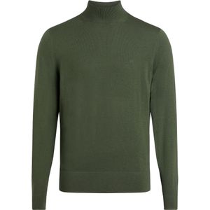 Calvin Klein heren coltrui wol, Merino Mock Neck Sweater, groen -  Maat: XS