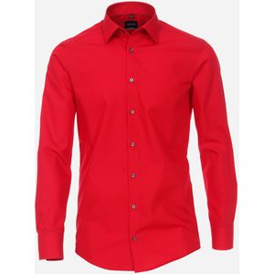VENTI modern fit overhemd, popeline, rood 41