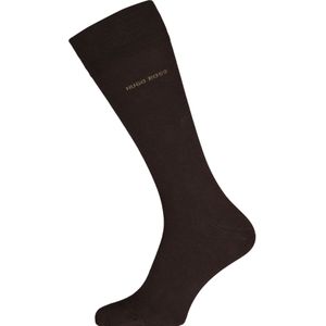 HUGO BOSS Marc uni (1-pack), herensokken katoen, donkerbruin -  Maat: 47-50