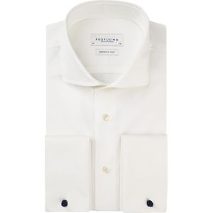 Profuomo - Slim Fit - Heren Overhemd - Offwhite - Dubbele Manchetten