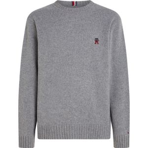 Tommy Hilfiger heren pullover wol, Monogram Wool Sweater, grijs