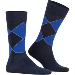 Burlington Kingston herensokken, blauw (marine)