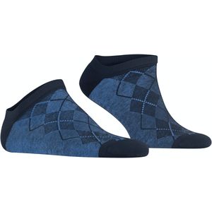 Burlington Carrington heren sneakersokken, blauw (marine)