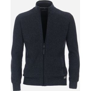 CASA MODA comfort fit vest, blauw melange -  Maat: 7XL