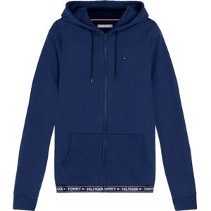 Tommy Hilfiger dames Authentic hoodie, sweatvest met capuchon, middeldik, donkerblauw