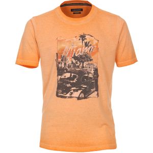 CASA MODA comfort fit heren T-shirt, oranje -  Maat: 6XL