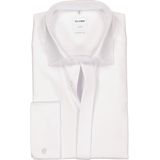 OLYMP Luxor comfort fit overhemd, smoking overhemd, wit, gladde stof met Kent kraag 45