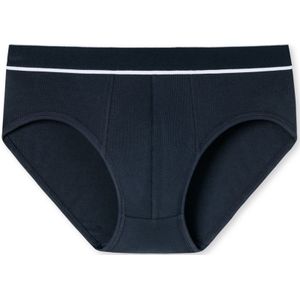 SCHIESSER Retro Rib slip (1-pack), heren midi-slip dubbelrib biologisch katoen donkerblauw