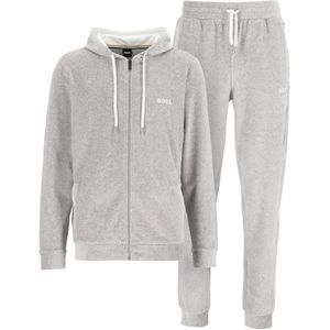 HUGO BOSS Long Set, heren pyjamaset of huispak in joggingstijl, zwart met witte logo's -  Maat: XXL