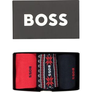BOSS - Sokken Giftbox 3-Pack - Rood - Katoen