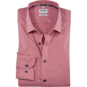 OLYMP Level 5 body fit overhemd, structuur, rood
