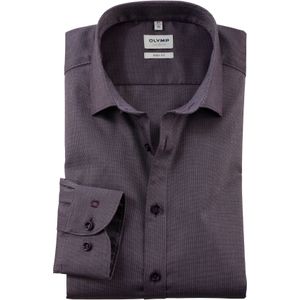 OLYMP Level 5 body fit overhemd, structuur, paars