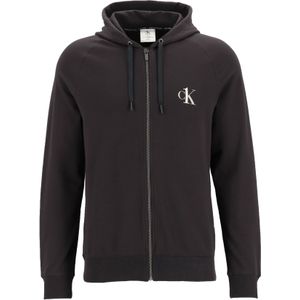 Calvin Klein CK ONE lounge hoodie, heren sweatvest met rits en capuchon, middeldik, zwart