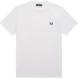 Fred Perry Ringer regular fit T-shirt M3519, korte mouw O-hals, wit