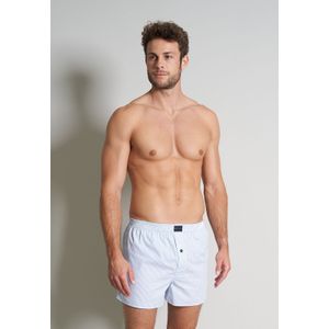 TOM TAILOR heren boxershorts geweven wijd model met gulp (1-pack), lichtblauw gestreept