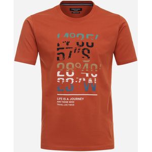 CASA MODA comfort fit heren T-shirt, oranje -  Maat: 6XL