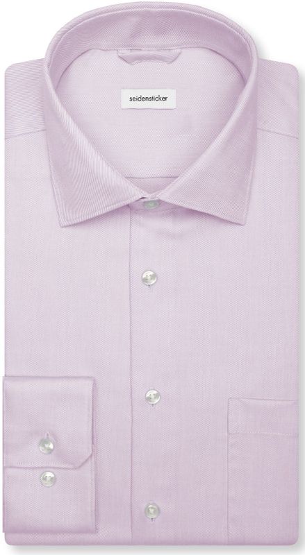 Seidensticker regular fit overhemd, popeline, paars