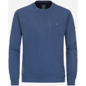 Redmond heren sweatshirt sweatstof, O-hals, blauw (middeldik) -  Maat: L