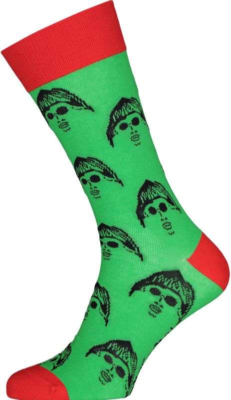 Spiri - Ibiza Socks The Stranger - Huissokken - Groen met Rood