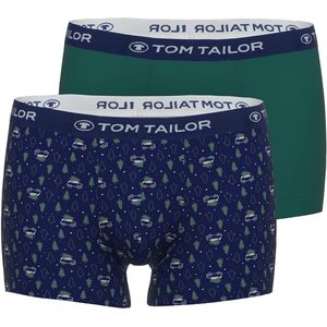 TOM TAILOR heren boxer kort (2-pack), donkergroen dessin