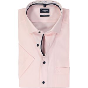 OLYMP modern fit overhemd, korte mouw, structuur, roze
