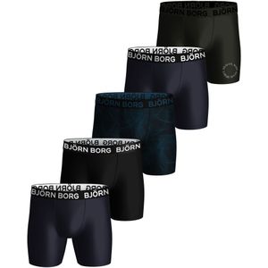 Bjorn Borg Performance boxers, microfiber heren boxers lange pijpen (5-pack), multicolor -  Maat: XL