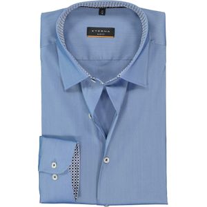 ETERNA slim fit performance overhemd, superstretch lyocell, blauw (contrast) 42