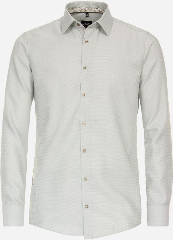 VENTI modern fit overhemd, dobby, groen