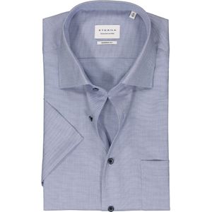 ETERNA modern fit overhemd korte mouw, twill, middenblauw 39