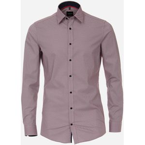 VENTI body fit overhemd, mouwlengte 72 cm, popeline, rood