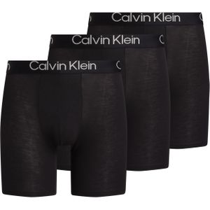 Calvin Klein Boxer Briefs (3-pack), heren boxers extra lang, zwart -  Maat: M